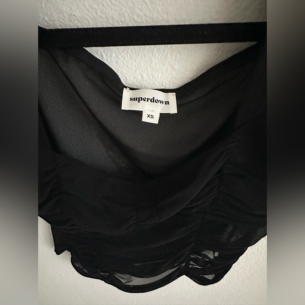 Never Worn - Superdown/Revolve Mesh Pesant Top Si… - image 5